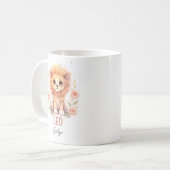 Mug Aquarelle mignonne Illustration du nom du zodiaque (Devant gauche)