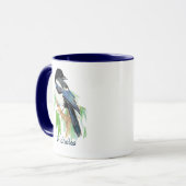Mug Aquarelle mignonne Magpie Jardin Oiseau Nature Art (Devant gauche)