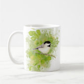 Mug Aquarelle mignonne Oiseau de poulet dans le peupli (Gauche)