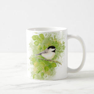 Mug Aquarelle mignonne Oiseau de poulet dans le peupli