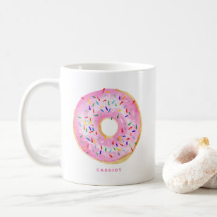 Mug Aquarelle mignonne Pink Donut Sprinkings Personnal