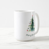 Mug Aquarelle minimaliste Arbre de Noël (Devant droit)