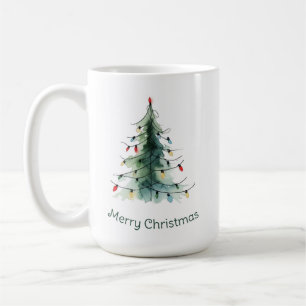 Mug Aquarelle minimaliste Arbre de Noël