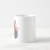 Mug Aquarelle mode hiver fille avec café (Centre)