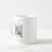 Mug Aquarelle moderne 2 photos Fête des pères mari (Devant gauche)