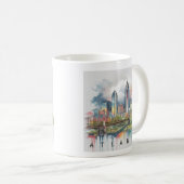 Mug Aquarelle moderne Atlanta Georgia stylisée (Devant droit)