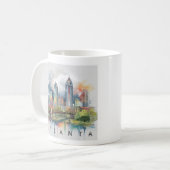 Mug Aquarelle moderne Atlanta Georgia stylisée (Devant gauche)