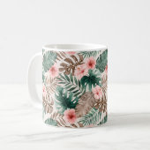Mug Aquarelle moderne Boho Tropical Floral  (Devant gauche)