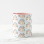 Mug Aquarelle moderne cadeau arc-en-ciel rose  (Centre)