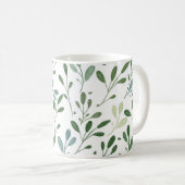 Mug Aquarelle moderne chic verdure Feuilles botaniques (Devant droit)