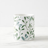 Mug Aquarelle moderne chic verdure Feuilles botaniques (Centre)