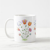 Mug Aquarelle moderne de fleurs peintes à la main (Gauche)