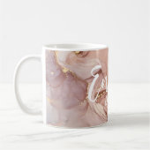 Mug Aquarelle moderne Dorée Dusée Profitez mignonne (Gauche)