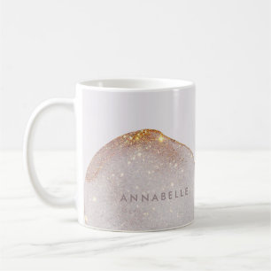 Mug Aquarelle moderne en or girly formes simple élégan