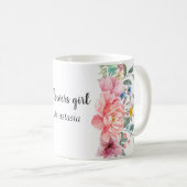 Mug Aquarelle moderne Fleurs roses (Devant droit)