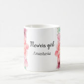 Mug Aquarelle moderne Fleurs roses (Centre)