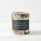 Mug Aquarelle moderne florale et feuillage élégant (Centre)