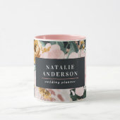 Mug Aquarelle moderne florale et feuillage élégant (Centre)