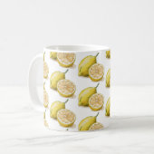 Mug Aquarelle moderne Motif jaune citron (Devant gauche)