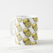 Mug Aquarelle moderne Motif jaune citron (Devant gauche)