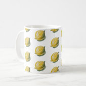 Mug Aquarelle moderne Motif jaune citron (Devant gauche)