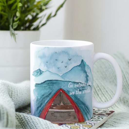 Mug Aquarelle Moderne Nature Voir La Devis Mondiale