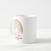 Mug Aquarelle moderne Rainbow Nurse Merci (Devant gauche)