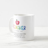 Mug Aquarelle moderne Rainbow Teacher Merci (Devant gauche)
