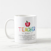 Mug Aquarelle moderne Rainbow Teacher Merci (Gauche)