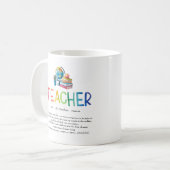 Mug Aquarelle moderne Rainbow Teacher Merci (Devant gauche)