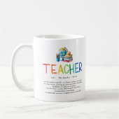 Mug Aquarelle moderne Rainbow Teacher Merci (Gauche)