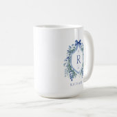 Mug Aquarelle Monogramme de la crête de mélèze (Devant droit)