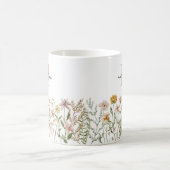Mug Aquarelle monogramme Fleur sauvage Floral de prair (Centre)