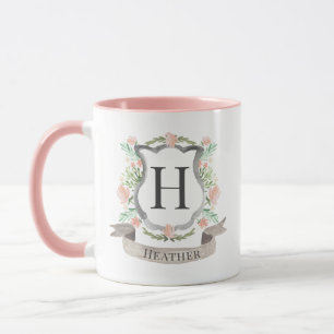 Mug Aquarelle Monogramme floral