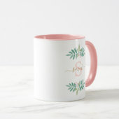 Mug Aquarelle Monogramme floral (Devant droit)