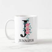 Mug Aquarelle Monogramme Personnalisée Lettre simple C (Gauche)