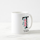 Mug Aquarelle monographique personnalisée T (Devant droit)