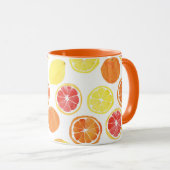 Mug Aquarelle Motif de fruits d'agrumes (Devant droit)