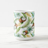 Mug Aquarelle Motif de noix de coco tropicale (Centre)