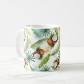 Mug Aquarelle Motif de noix de coco tropicale (Devant gauche)