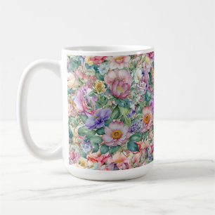 Mug Aquarelle motif floral, Arrière - plan floral