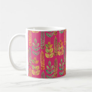 Mug aquarelle motif floral transparent texte arrière -
