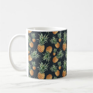 Mug Aquarelle motif transparent avec ananas mûr. H