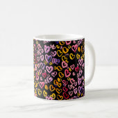 Mug Aquarelle motif transparent avec les coeurs.  (Devant droit)