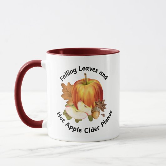 Mug Aquarelle moût de cidre de pomme (Gauche)