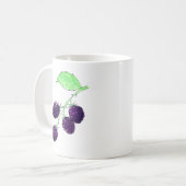Mug Aquarelle Mûre Violette Botanique (Devant gauche)