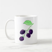 Mug Aquarelle Mûre Violette Botanique (Gauche)
