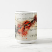 Mug Aquarelle Musique et violon (Centre)