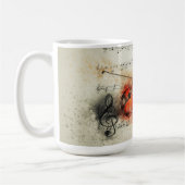 Mug Aquarelle Musique et violon (Gauche)