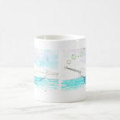 Mug Aquarelle Narwhal Popping (Centre)